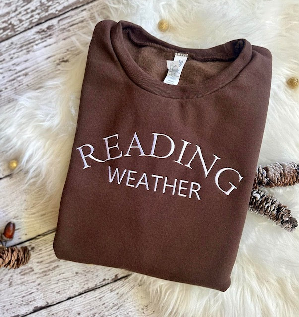 Reading Weather Embroidered Sweater