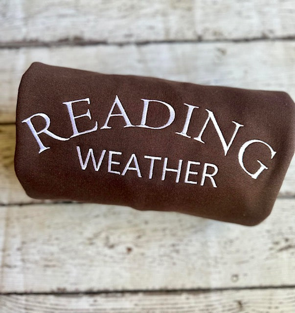 Reading Weather Embroidered Sweater